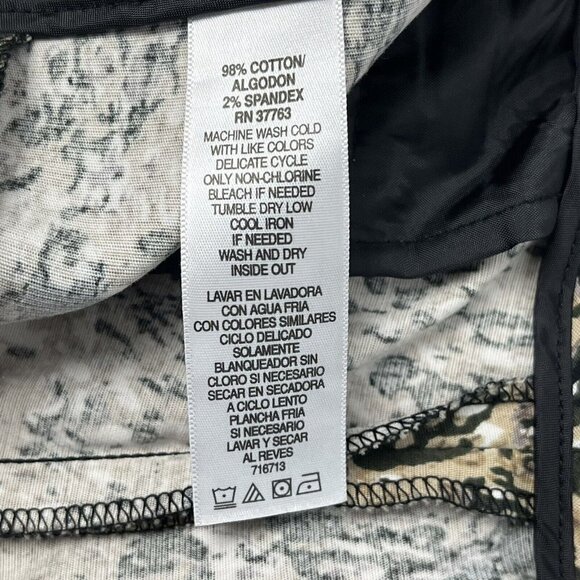 Rafaella Womens Camo Splatter Pants Tan Green Stretch Size 12 - Picture 13 of 13